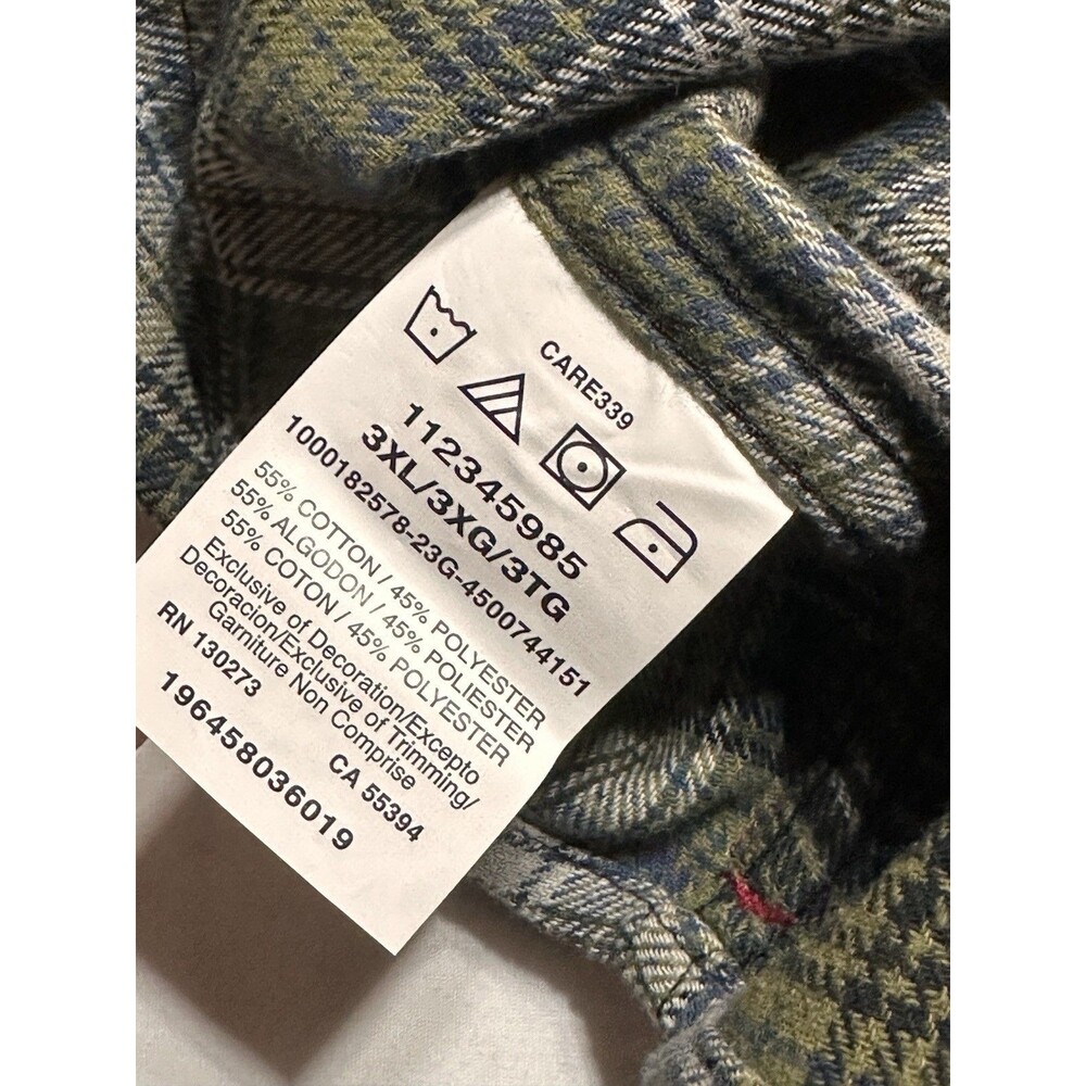 Wrangler Mens Plaid Flannel Shirt Size 3XL Pearl Snap Buttons Pocket New NWT - Picture 9 of 12